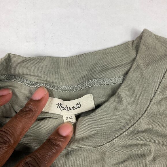Madewell Sleeveless Soft Jersey Tank Top Olive Green Casual Neutral Shirt XXL - Picture 4 of 10